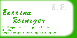 bettina reiniger business card